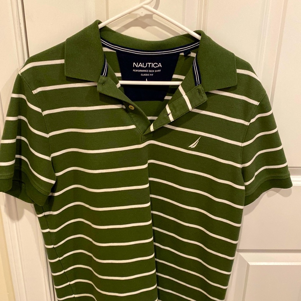 Nautica performance deck shirt class fit large